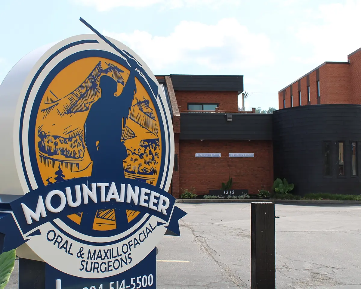 Mountaineer Oral & Maxillofacial Surgeons office sign in Charleston and Ripley WV
